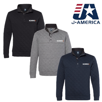 J AMERICA - QUILTED SNAP PULLOVER