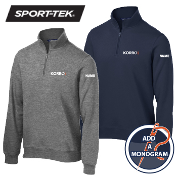 SPORT-TEK - MENS 1/4 ZIP SWEATSHIRT w/ MONOGRAM