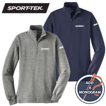 SPORT-TEK - LADIES 1/4 ZIP SWEATSHIRT w/ MONOGRAM