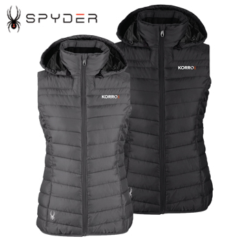 SPYDER - LADIES SUPREME PUFFER VEST w/ DETACHABLE HOOD