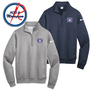 PORT & CO - FLEECE 1/4 ZIP SWEATSHIRT W/MONOGRAM