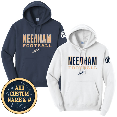 CORE FLEECE PULLOVER HOODED SWEATSHIRT w/ NAME & NUMBER