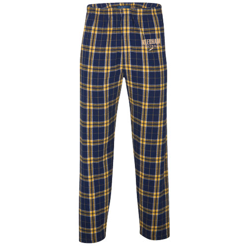 FLANNEL JAMM PANTS IN NAVY AND GOLD PLAID