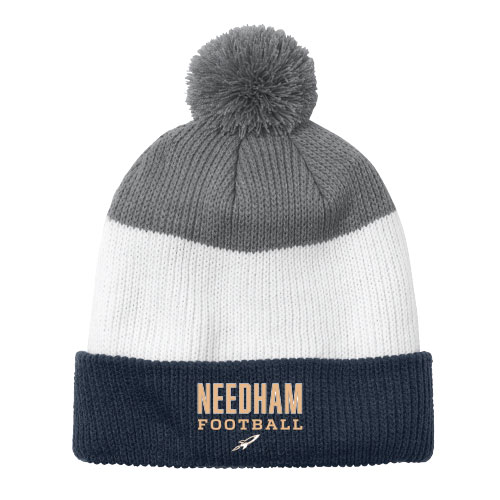 COZY STRIPED POM BEANIE
