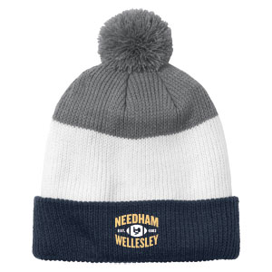 COZY STRIPED POM BEANIE