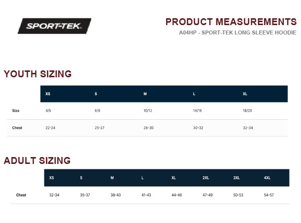 A04HP SIZING CHART