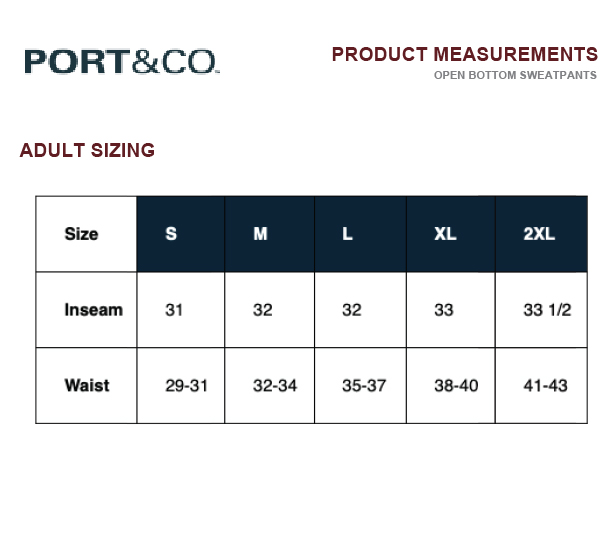 SIZING A14B - PORT & CO.