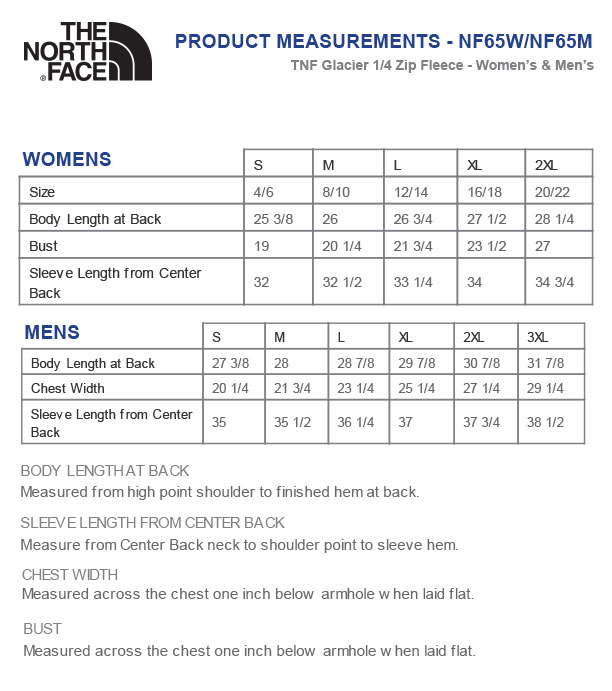 SIZING NF65M NF65W