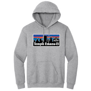 HEAVYWEIGHT HOODED SWEATSHIRT - TEMPLE SUNSET LOGO
