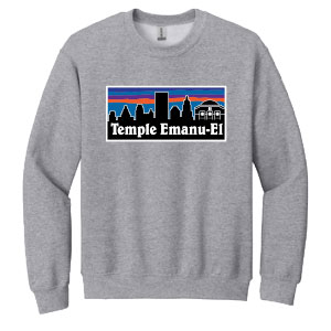 HEAVYWEIGHT CREWNECK SWEATSHIRT - TEMPLE SUNSET LOGO