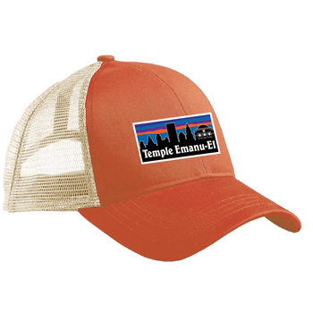 VINTAGE MESH BACK TRUCKER CAP - TEMPLE SUNSET LOGO