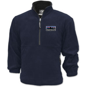 POLAR FLEECE QUARTER ZIP PULLOVER - TEMPLE SUNSET LOGO