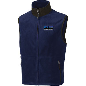 MEN'S POLAR FLEECE VEST - TEMPLE SUNSET LOGO