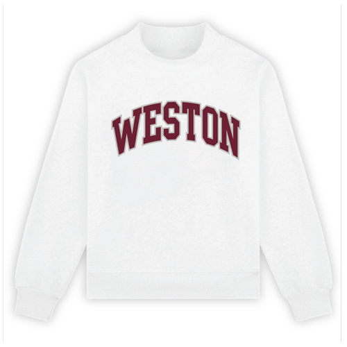 LADIES MOCKNECK CREW - PRINTED LOGO